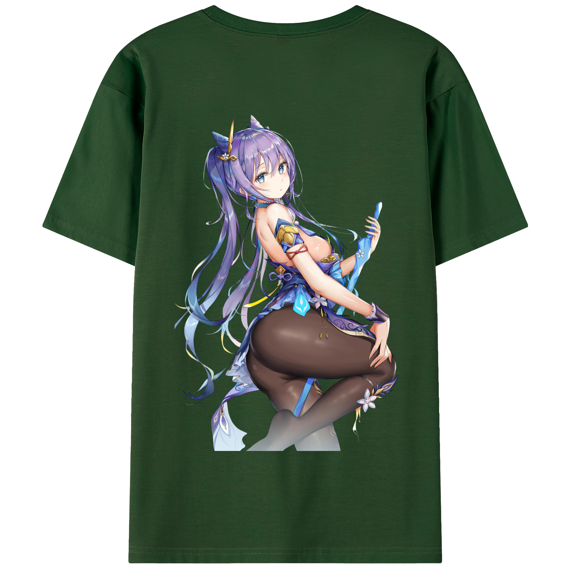 げんし神 刻晴 こくせい genshin Kokusei 綿100％半袖Tシャツ（背面プリント）
